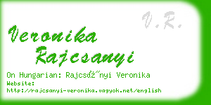 veronika rajcsanyi business card